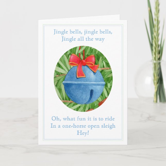 JINGLE BELLS Julkort Helgkort (Framsida)