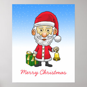 Jingle Bells med Tomte Poster