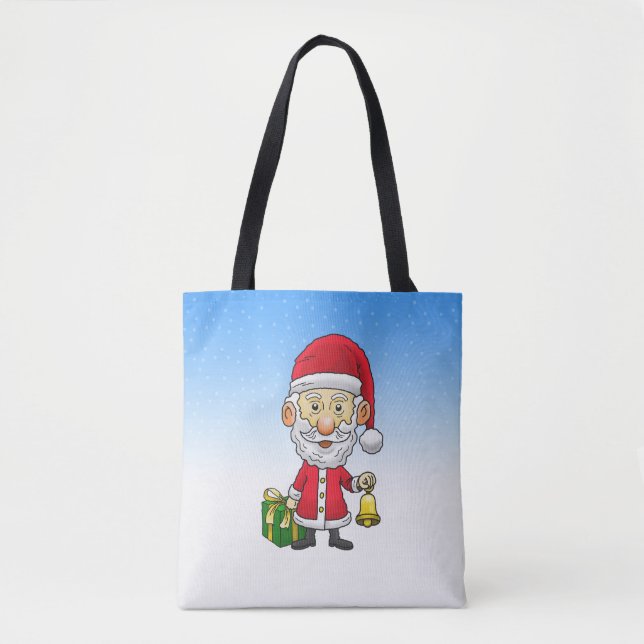 Jingle Bells med tomte Tygkasse (Framsida)