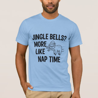 Jingle Bells Mer Som Lur Tid | Rolig Lövkofta Jul T Shirt