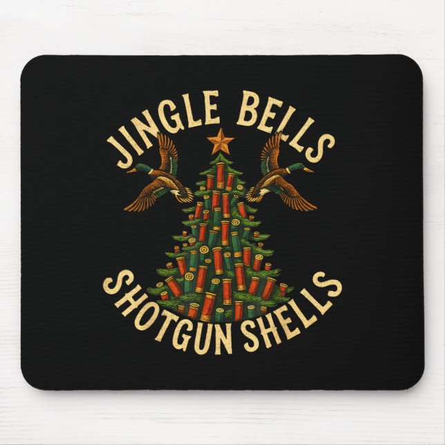 Jingle Bells Shotgun Shells Funny Hunting Christma Musmatta (Framsidan)