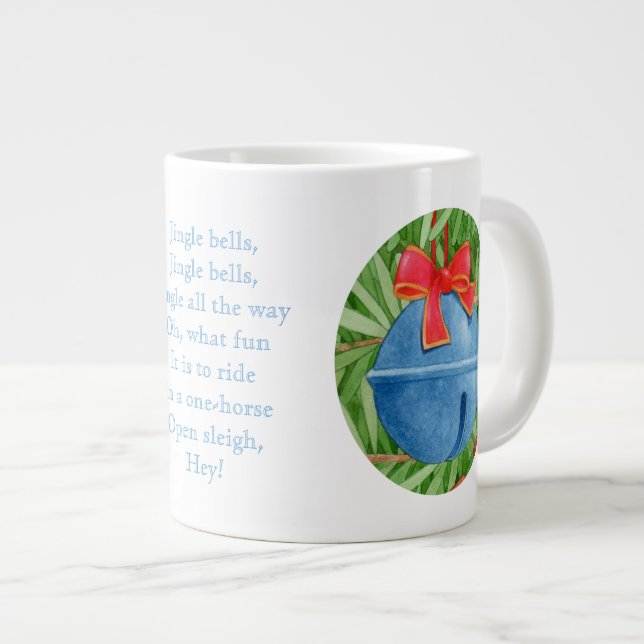 JINGLE BELLS Stor Vit Mugg Jumbo Mugg (Framsida höger)