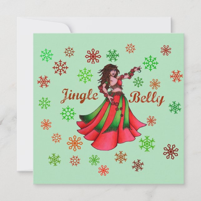 Jingle Belly Dancer Inbjudningar (Framsida)