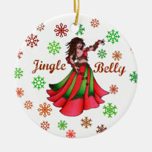Jingle Belly Dancer Julgransprydnad Keramik