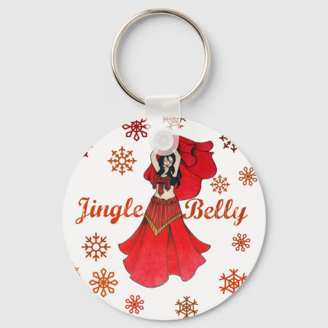 Jingle Belly Dancer Keychain Nyckelring (Framsida)