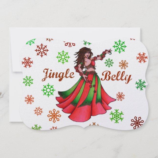 Jingle Belly  Julkort (Framsida)