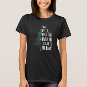 Jingle Bills Träd Hela Vägen Busig Ful Jul T Shirt