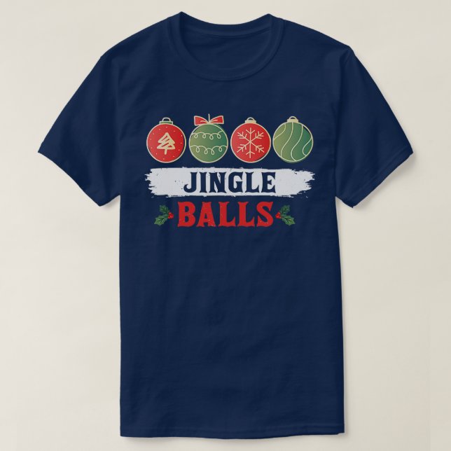 Jingle Boll Tinsel Seins Correspondant Famille Gro T Shirt (Design framsida)