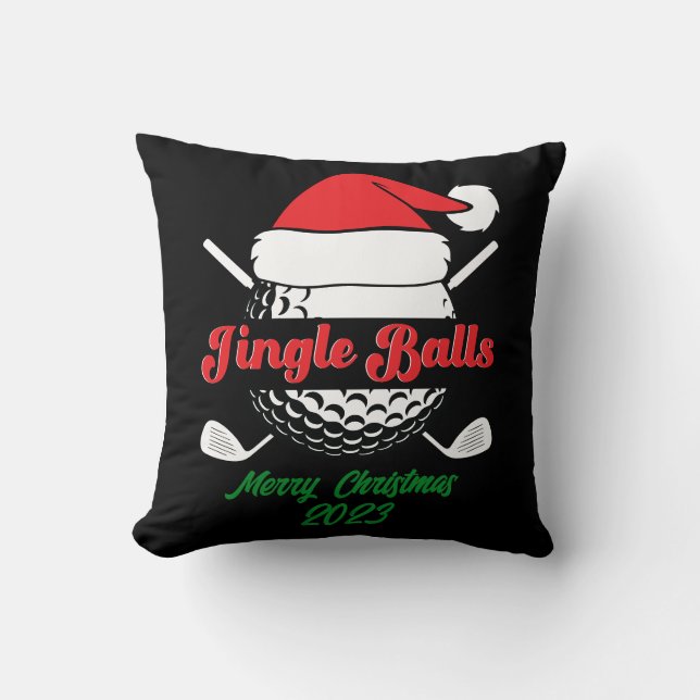 Jingle Bollar Funny Named Quirky Golf Kudde (Framsida)