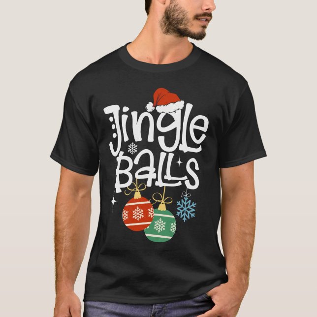 Jingle Bollar Matching Chestnut Jul par T Shirt (Framsida)