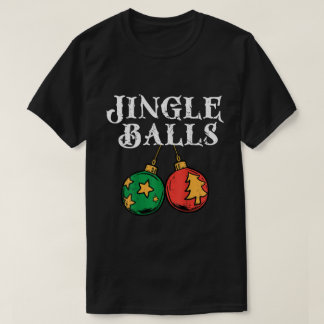 Jingle Bollar Tinsel Funny Matching Couple Ret T Shirt