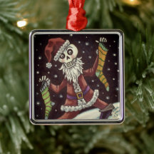JINGLE BONES SANTA, HELGDAG SKELETON & STOCKINGS