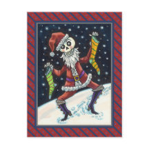 JINGLE BONES SANTA, HELGDAG SKELETON & STOCKINGS