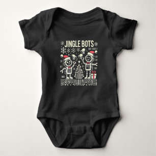 Jingle Bots Festive Helgdag Robots med Santa Hats T Shirt