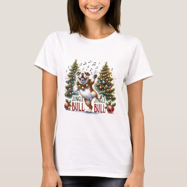 Jingle Bulldog T Shirt (Framsida)