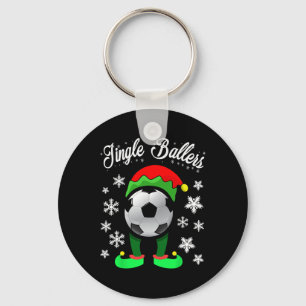 Jingle Byllers Jul Fotboll Fotbyll Elf Nyckelring