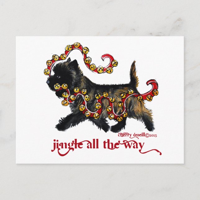 Jingle Cairn jul Helg Vykort (Framsida)