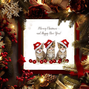 Jingle Cats Meowy God Jul Personlig Julkort