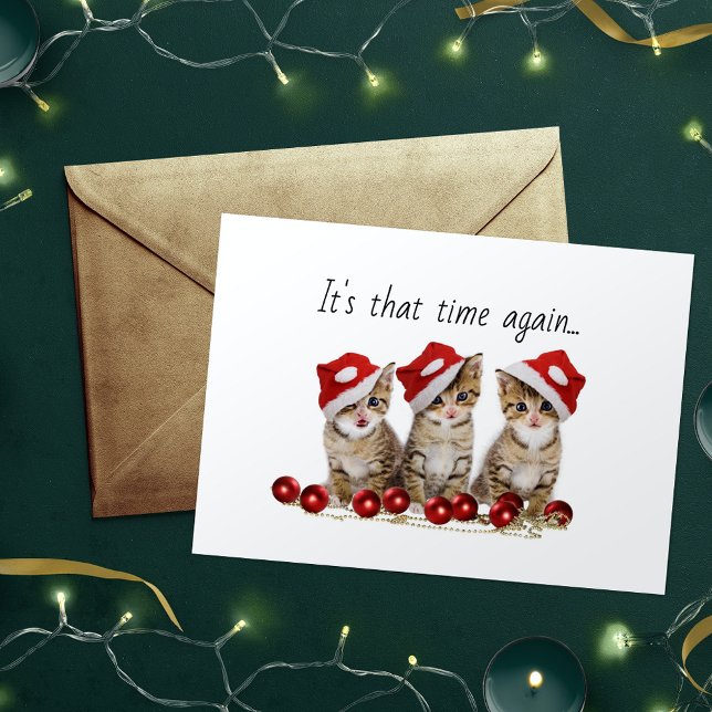 Jingle Cats Meowy jul Helgkort (Skapare uppladdad)