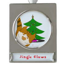 Jingle Claws Cat & Tree Holiday Ornament