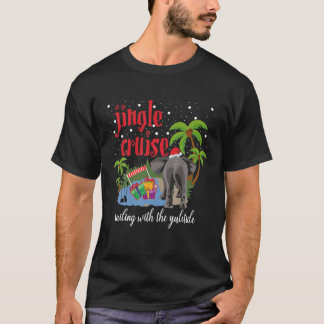Jingle Cruise som seglar med Yuletide Funny Elep T Shirt