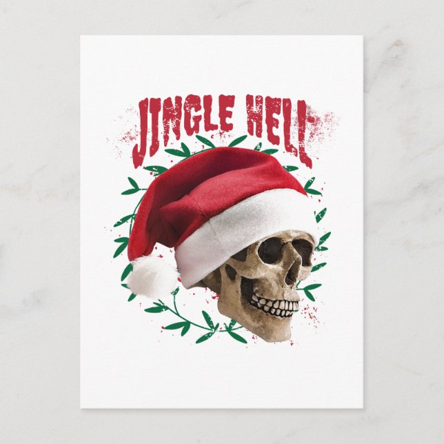 Jingle Fan Skull Vykort (Framsida)