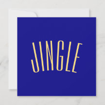 JINGLE Festive Modern Text on Deep Royal Blue