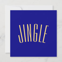 JINGLE Festive Modern Text on Deep Royal Blue