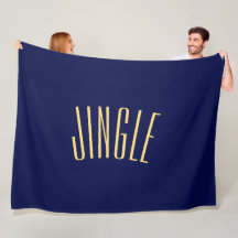 JINGLE Festive Modern Text på Mörk Navy Blue