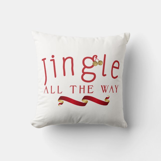 JINGLE HELA JULEN Rand Dekorativ kudde (Framsida)
