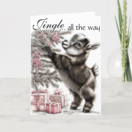 Jingle hela vägen - Baby Goat-julen Helgkort