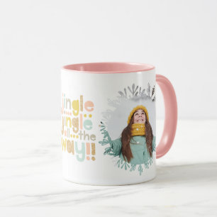 Jingle hela vägen Färgt typografiskt foto Mugg