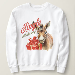 Jingle hela vägen Jul Farm Donkey T Shirt