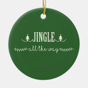 Jingle hela vägen julgransprydnad keramik