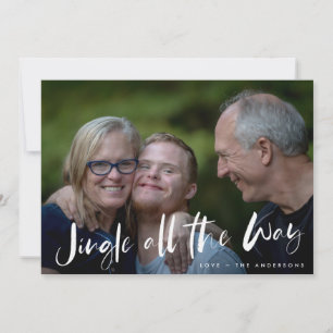 Jingle hela vägen med fotopatjulkortet för familje julkort