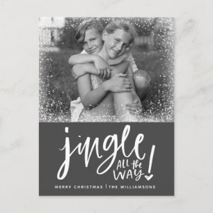 Jingle hela vägen Modern fotojulkort Vykort