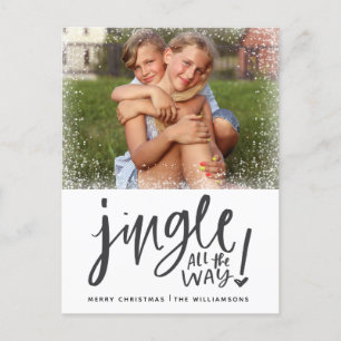 Jingle hela vägen Modern fotojulkort Vykort