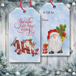 Jingle hela vägen mot leverans av tomteplan presentetikett