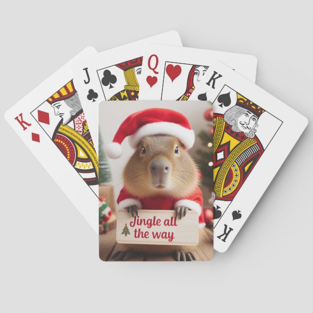 Jingle hela vägen på julspelkortet casinokort (Baksidan)