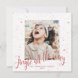 Jingle hela vägen Red Snowflake 2 Photo Helgdag Kort