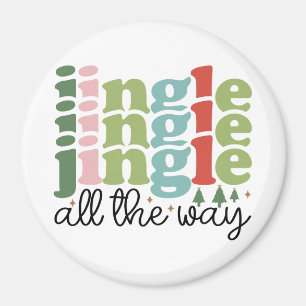 Jingle hela vägen Retro Groovy-Helgdagarna Magnet