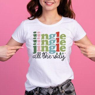 Jingle hela vägen Retro Groovy-Helgdagarna T Shirt