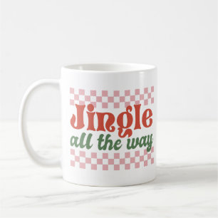Jingle hela vägen Retro Groovy jul Kaffemugg