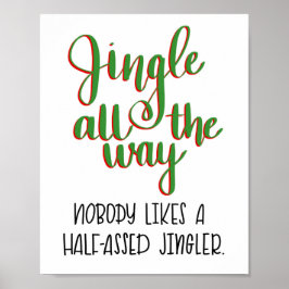 Jingle hela vägen skriva ut poster