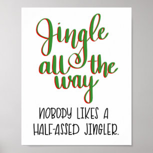 Jingle hela vägen skriva ut poster