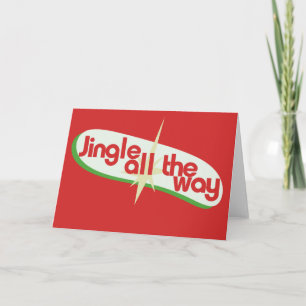 Jingle hela vägen till julafton helgkort