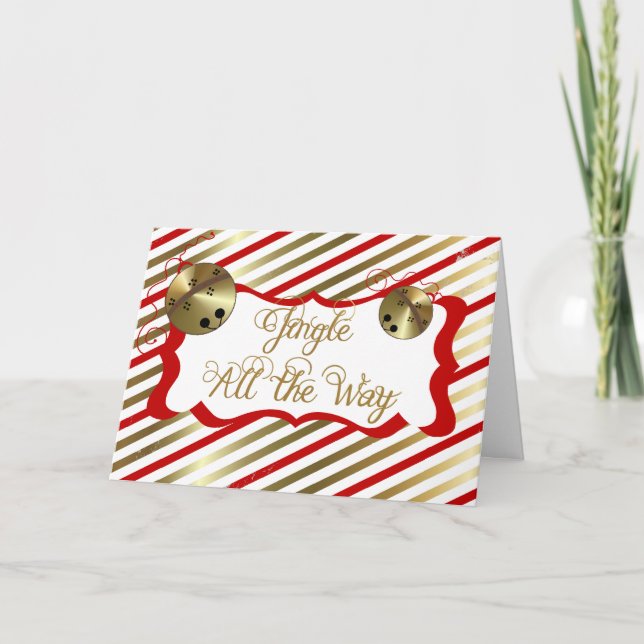 Jingle hela vägen till julhälsningskort helgkort (Framsida)