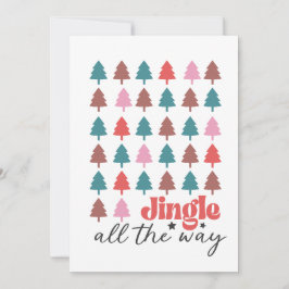 Jingle hela vägen träd mönster Ornament Julkort
