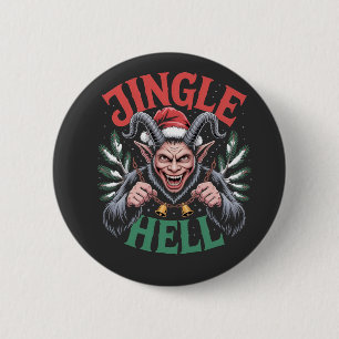 Jingle Heljul Krampus Evil Julafton Knapp