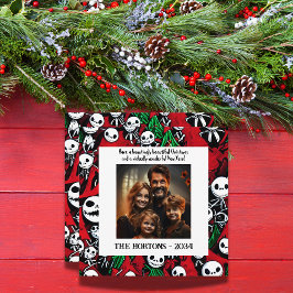 Jingle Jack O'Lantern Family Photo Julkort